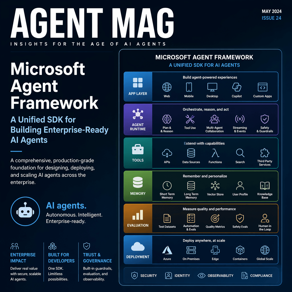 Editorial cover image for Microsoft Agent Framework: A Unified SDK for Building Enterprise-Ready AI Agents