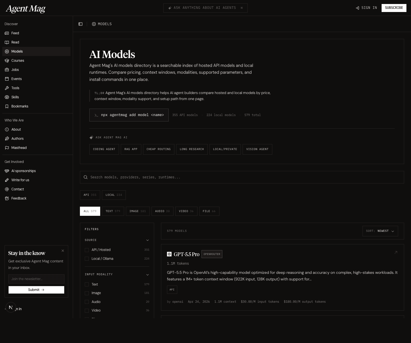 Before screenshot for PR #45: Fix models catalog refresh pipeline