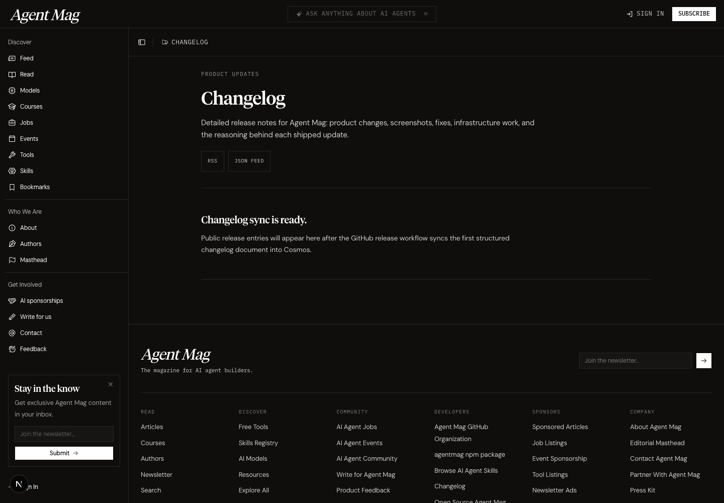 After screenshot for PR #49: Add release changelog sync